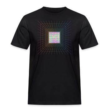 90er Design - Männer Workwear T-Shirt - Schwarz - Vorne - AI Model Male 178 light (178cm)