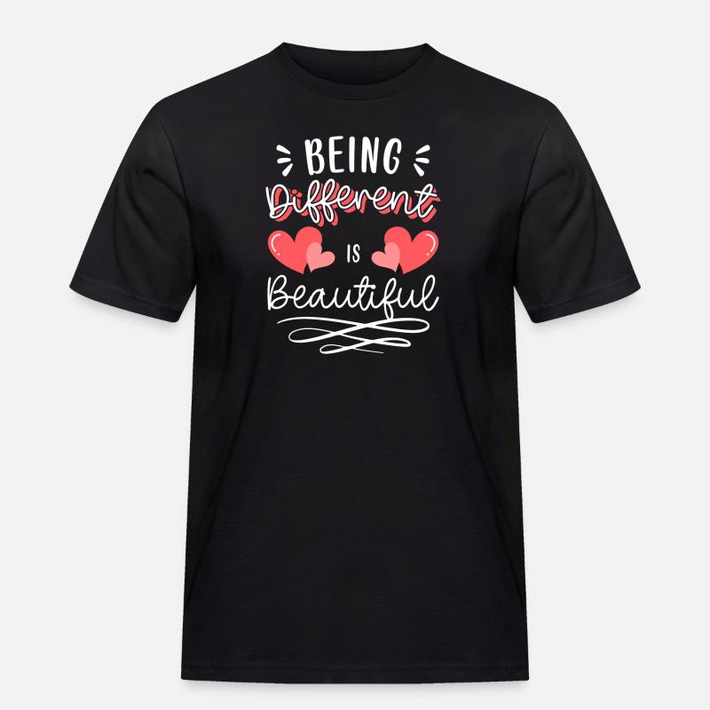 Anders Stolz Andersartig - Männer Workwear T-Shirt - Schwarz