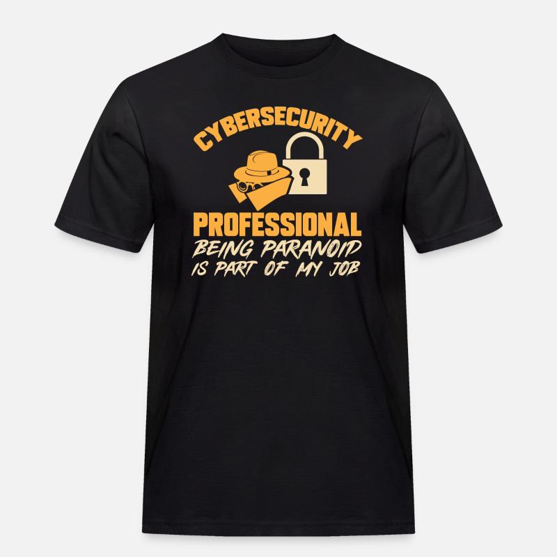 Cybersecurity Hacker IT-Sicherheit - Männer Workwear T-Shirt - Schwarz