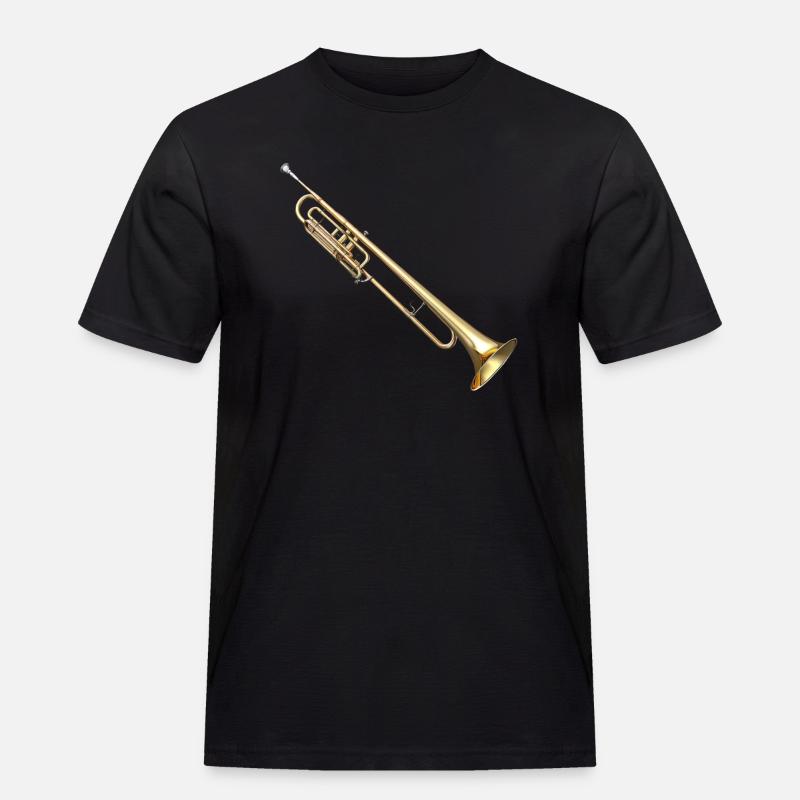Die Posaune ist ein Blechblasinstrument - Männer Workwear T-Shirt - Schwarz