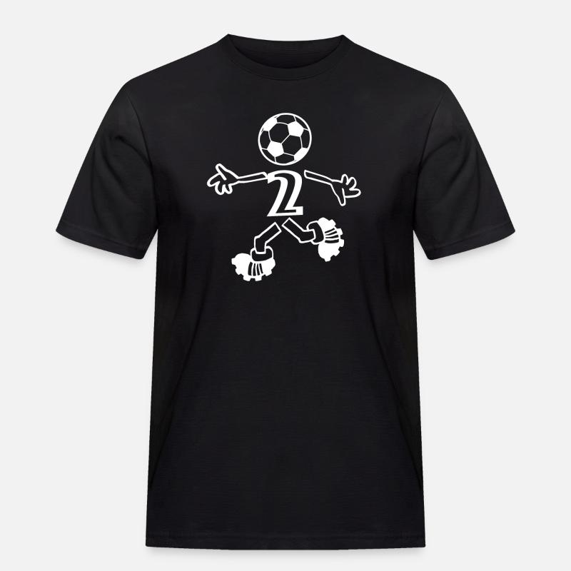 Die Nummer zwei - Männer Workwear T-Shirt - Schwarz