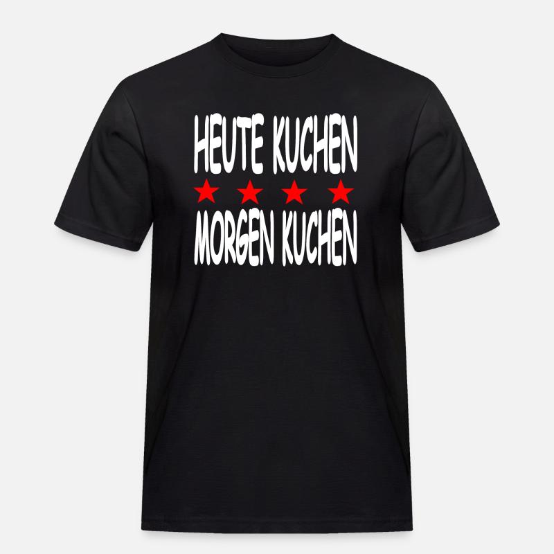 Kuchen - Männer Workwear T-Shirt - Schwarz