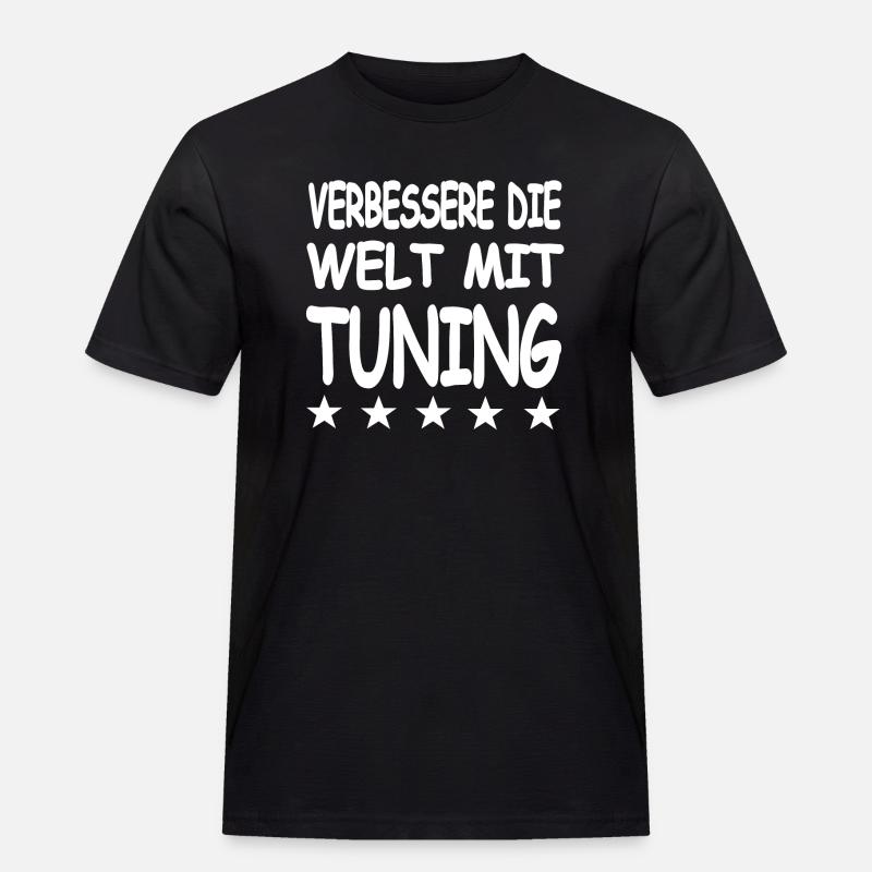 Tuning - Männer Workwear T-Shirt - Schwarz