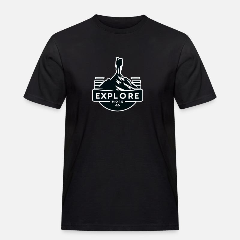 Explore more - Wanderer - Men's Workwear T-Shirt - black