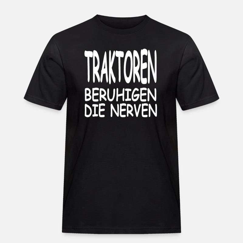 Traktor - Männer Workwear T-Shirt - Schwarz