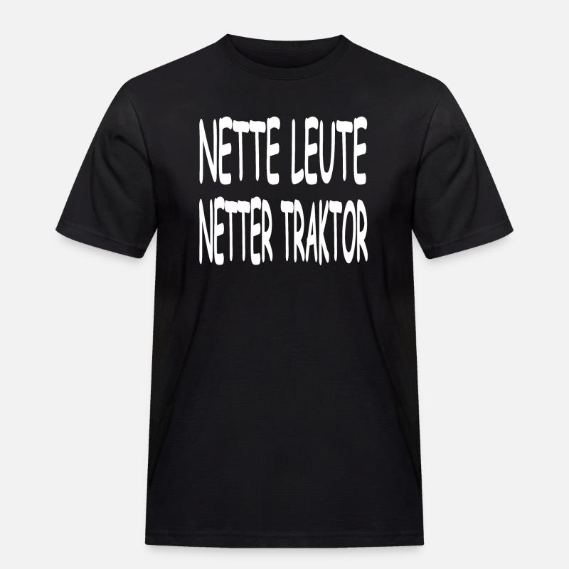 Traktor - Männer Workwear T-Shirt - Schwarz