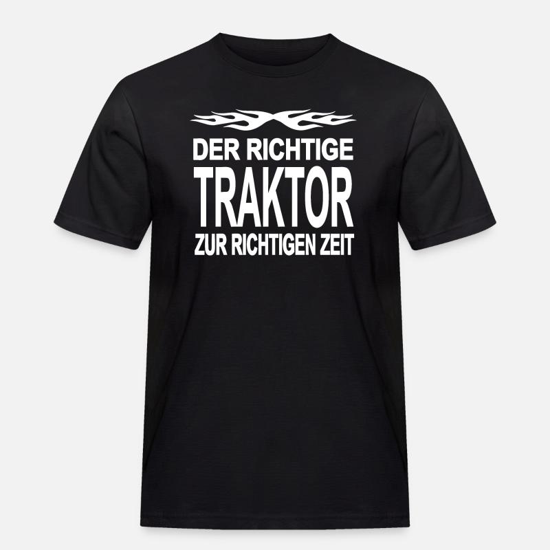Traktor - Männer Workwear T-Shirt - Schwarz