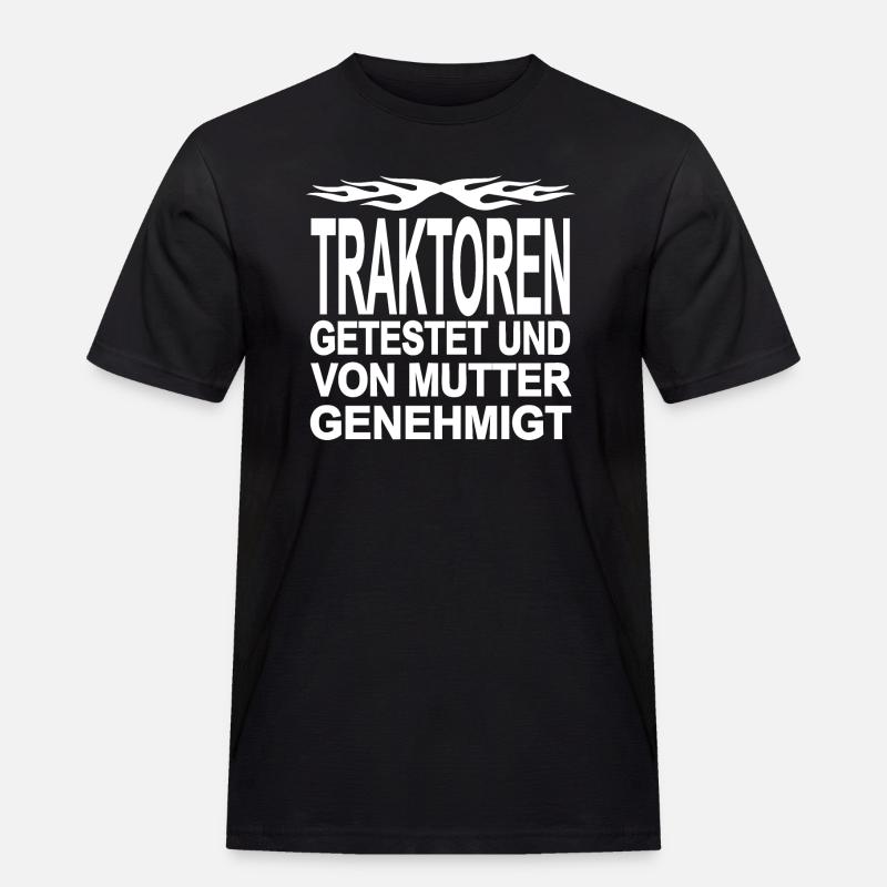 Traktor - Männer Workwear T-Shirt - Schwarz