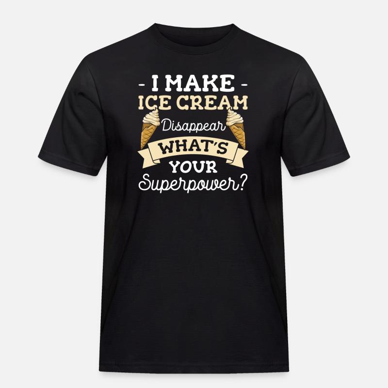 Eiscreme Eiskugel Naschen Speiseeis - Männer Workwear T-Shirt - Schwarz