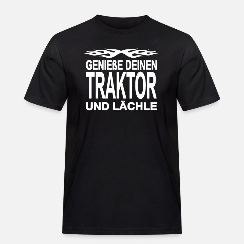Traktor - Männer Workwear T-Shirt - Schwarz