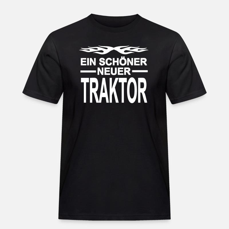 Traktor - Männer Workwear T-Shirt - Schwarz