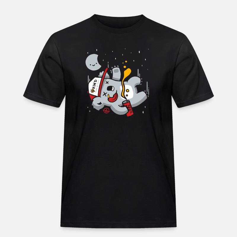 Schläfriger Koala oder betrunkener Dropbear? - Männer Workwear T-Shirt - Schwarz