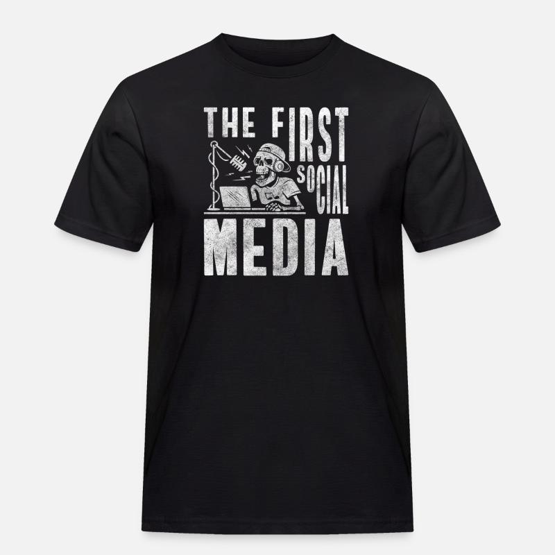 Radio Transmitter Herz - Männer Workwear T-Shirt - Schwarz