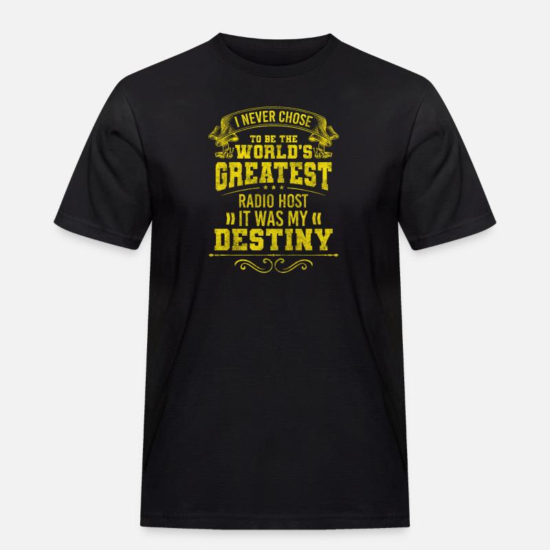 Moderator Radioshow Beruf Retro - Männer Workwear T-Shirt - Schwarz