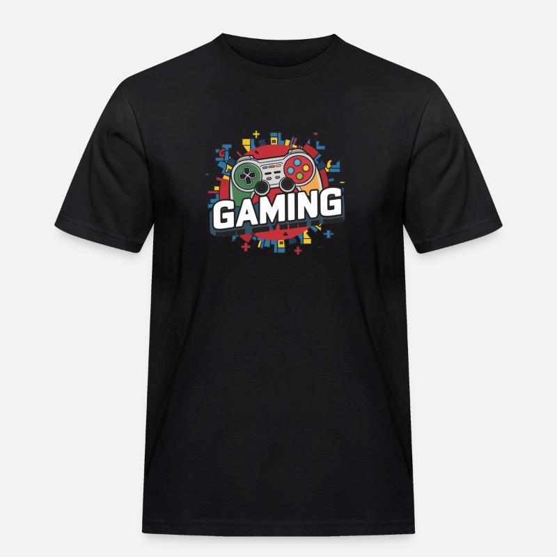 Gaming - Controller - Maglietta da lavoro per uomo - nero