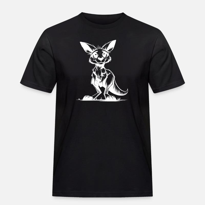 Süsses putzig Australisches Känguru Baby - Männer Workwear T-Shirt - Schwarz