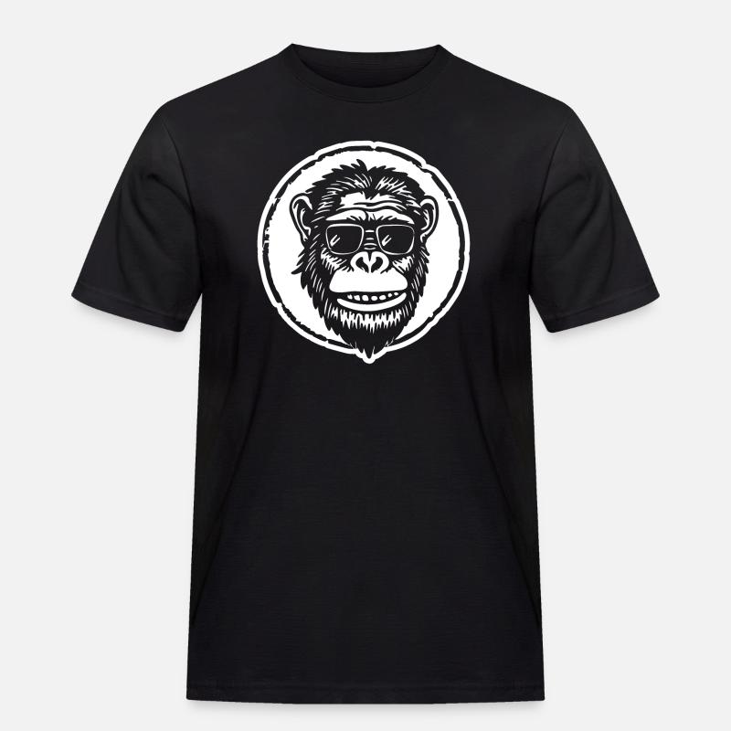 Monkey Monkey Face - Men's Workwear T-Shirt - black