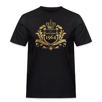 60. Geburtstag "Semper Verum - Established 09/1964 - Männer Workwear T-Shirt - Schwarz - Vorne - AI Model Male 178 light (178cm)