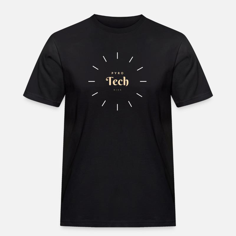 PYROTECHNIK bright - Männer Workwear T-Shirt - Schwarz