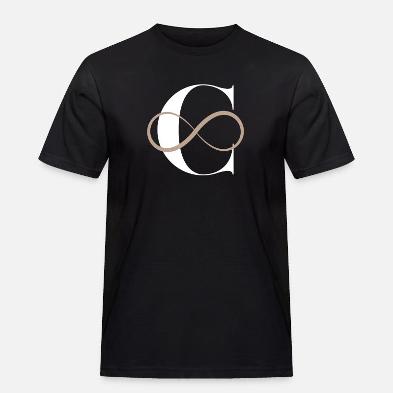 Unendlicher Buchstabe c - Männer Workwear T-Shirt - Schwarz