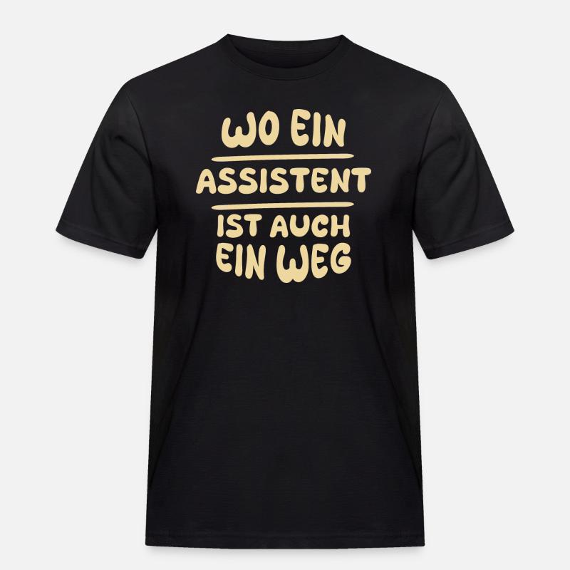 Assistent Assistent - Männer Workwear T-Shirt - Schwarz