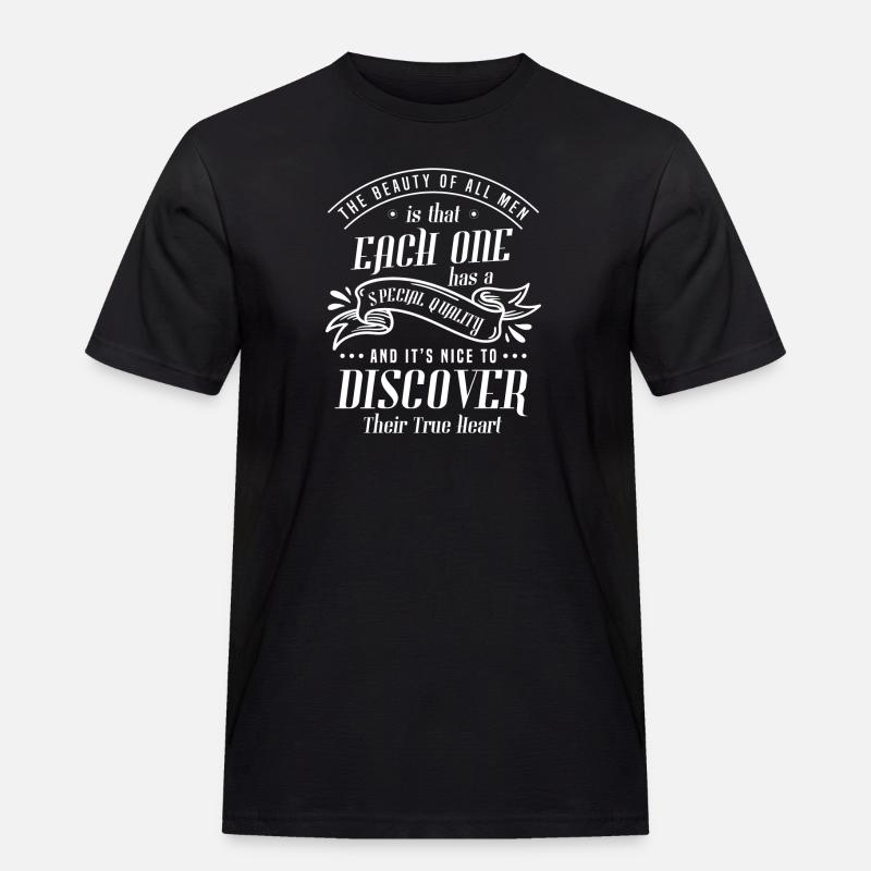Mann Vorbild Bartträger Geschenk - Männer Workwear T-Shirt - Schwarz