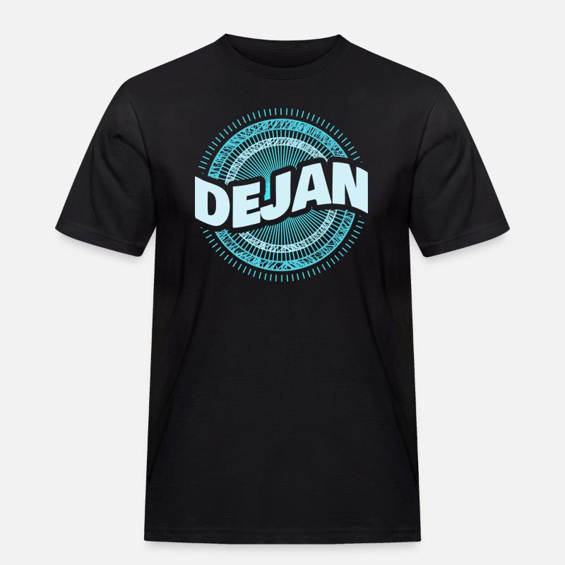 Geschenkidee Dejan - Männer Workwear T-Shirt - Schwarz