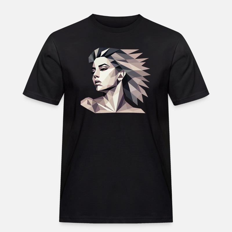 Design "Triangular reflect" - Männer Workwear T-Shirt - Schwarz