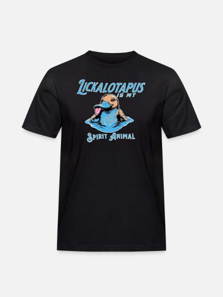Funny Lickalotopus is My Spirit Animal Funny - Men's Workwear T-Shirt - black
