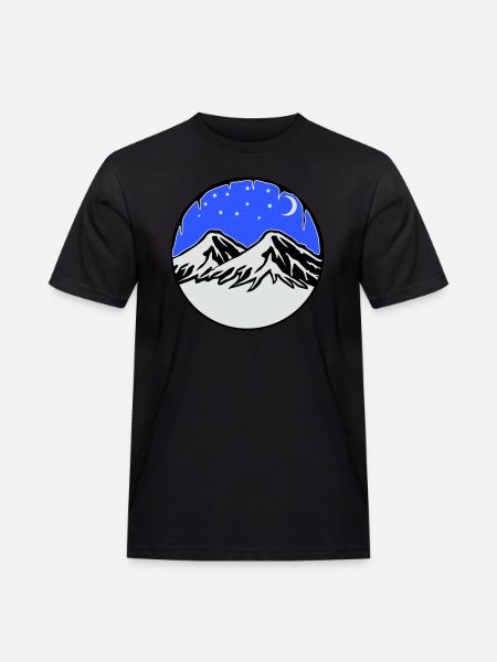 Starry sky mountains - Men's Workwear T-Shirt - black