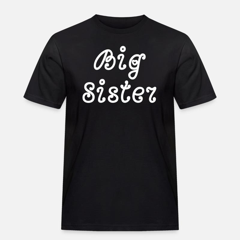 Große Schwester - Männer Workwear T-Shirt - Schwarz