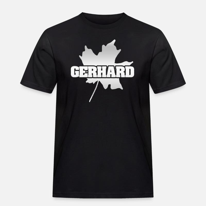 Gerhard - Männer Workwear T-Shirt - Schwarz