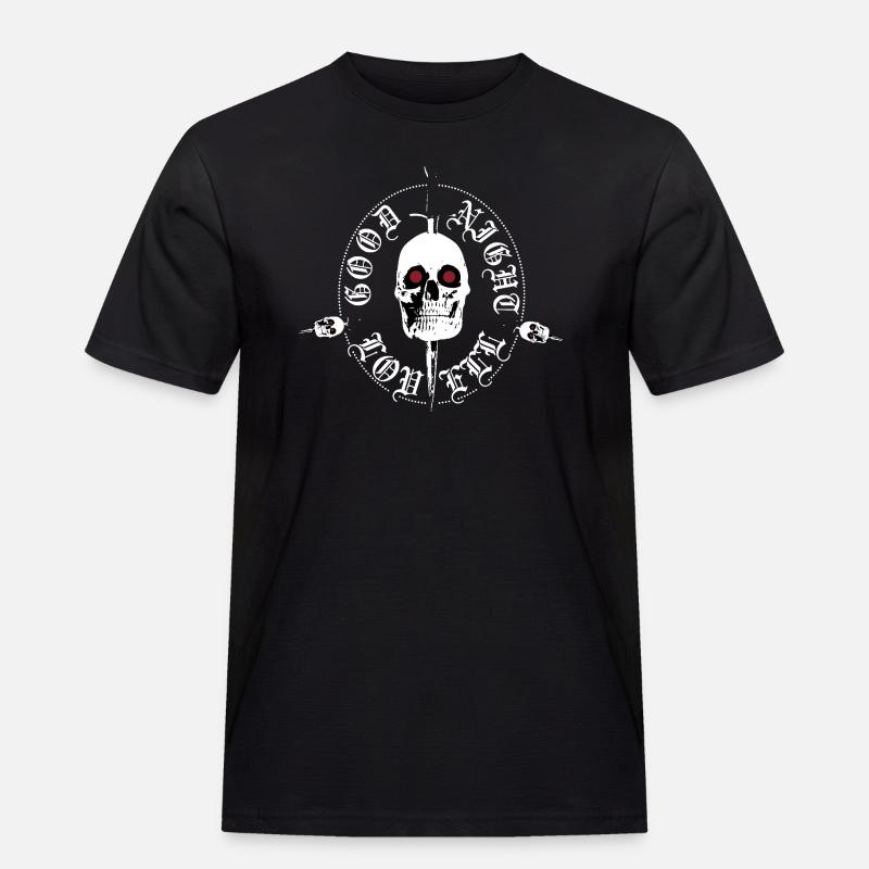 Night Lovell skull - Männer Workwear T-Shirt - Schwarz
