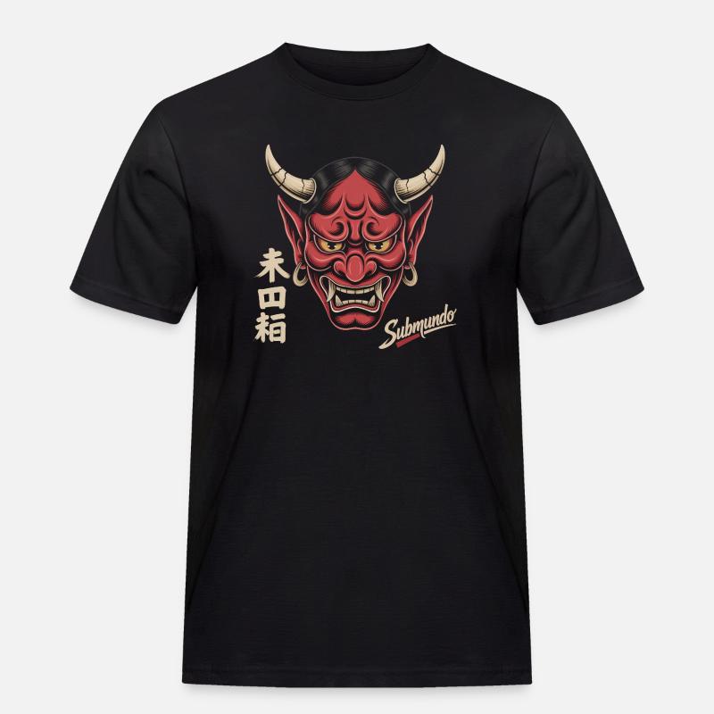 Japanese mask - Men's Workwear T-Shirt - black