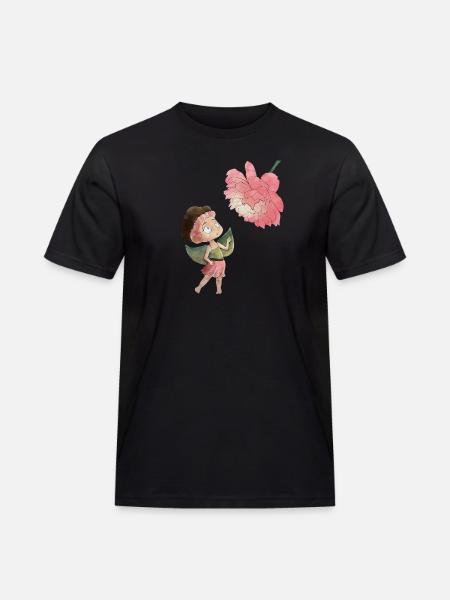 Magical fairy with peony - Men's Workwear T-Shirt - black