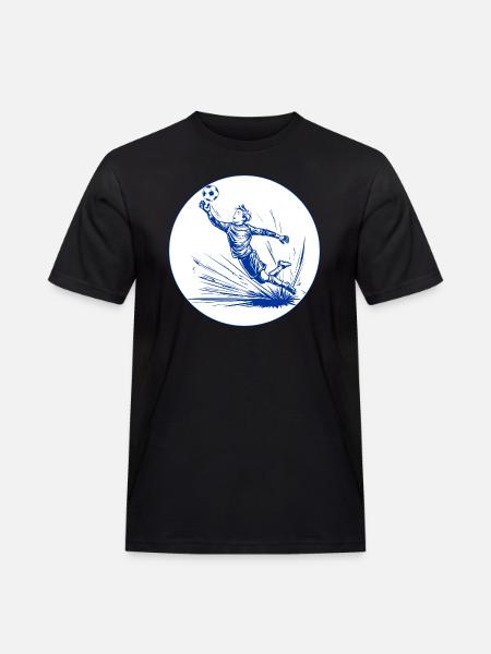 Goalkeeper (blue and white) - Men's Workwear T-Shirt - black