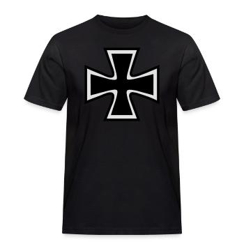 Maltese cross - Croix de Malte (MC1) - T-shirt Workwear homme - noir - Devant - AI Model Male 178 light (178cm)