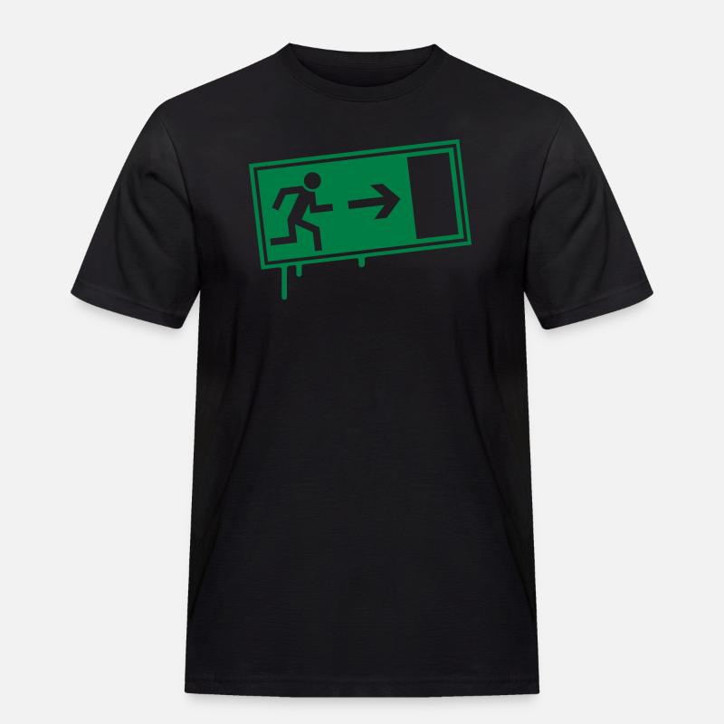 exit_2_f1 - Männer Workwear T-Shirt - Schwarz