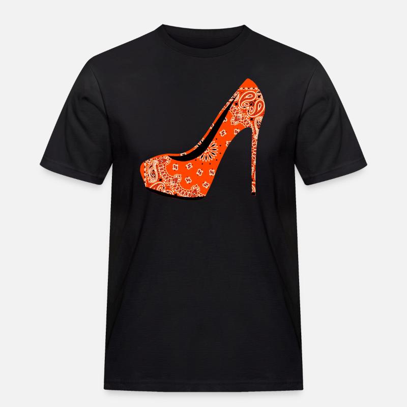 Stöckelschuh - Männer Workwear T-Shirt - Schwarz