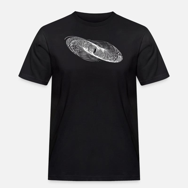 Geometric Circle Lines Ellipses - Men's Workwear T-Shirt - black