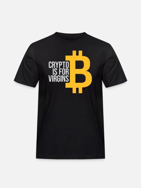 crypto is for virgins - Men's Workwear T-Shirt - black