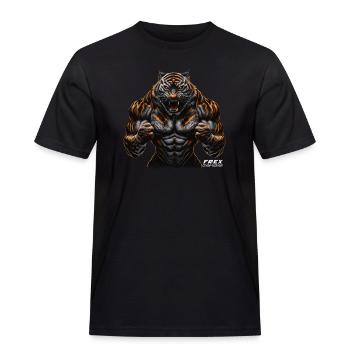 Tiger Bodybuilding Gym Workout - Männer Workwear T-Shirt - Schwarz - Vorne - AI Model Male 178 light (178cm)
