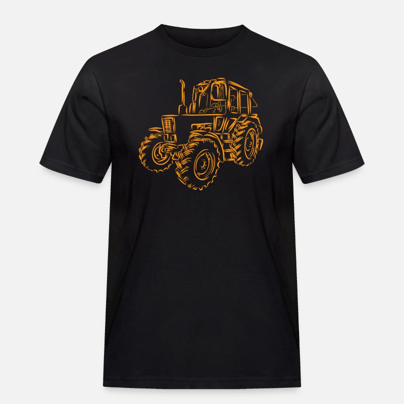 Traktor Belarus MTS 82 - Männer Workwear T-Shirt - Schwarz