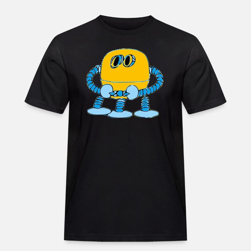 R3D4 der kleine Roboter - Männer Workwear T-Shirt - Schwarz