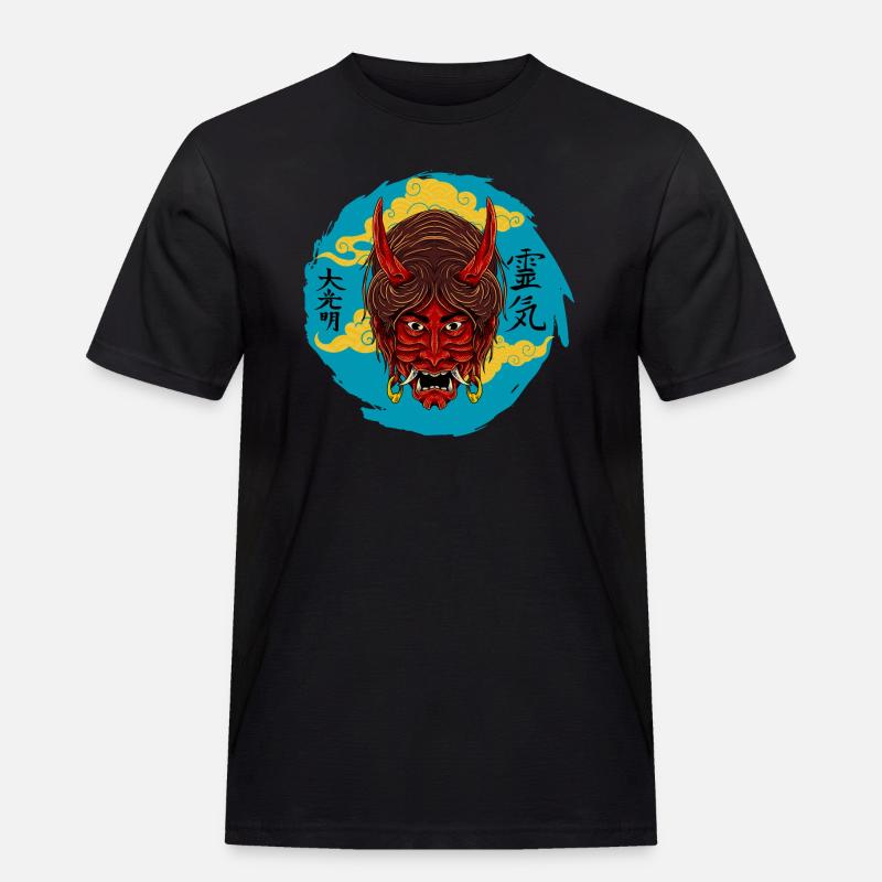The Devil At Night - Männer Workwear T-Shirt - Schwarz
