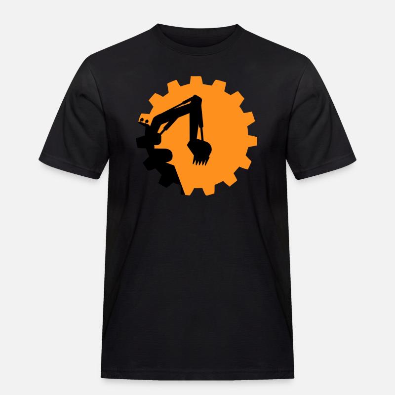 Bagger Baggerschaufel Baggerfahrer Baustelle - Männer Workwear T-Shirt - Schwarz