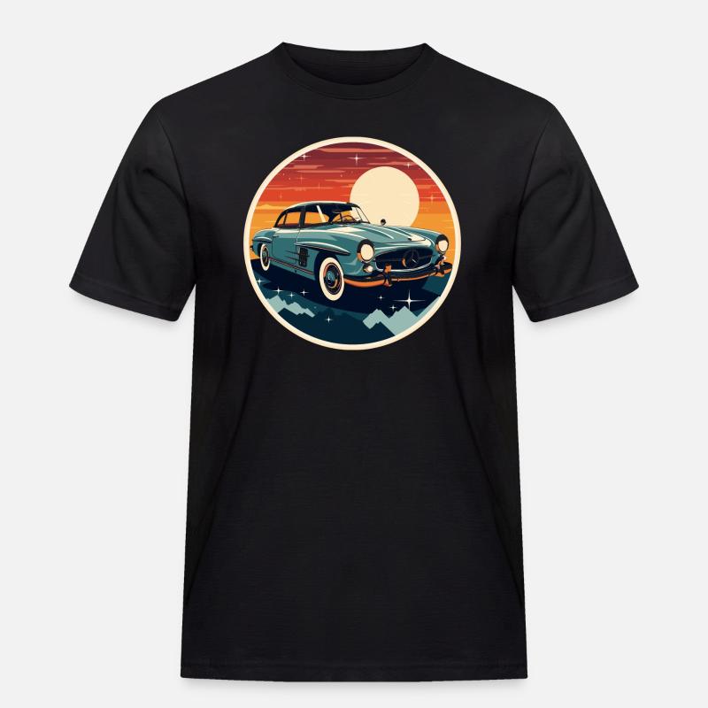 oldtimer Klassik - Männer Workwear T-Shirt - Schwarz