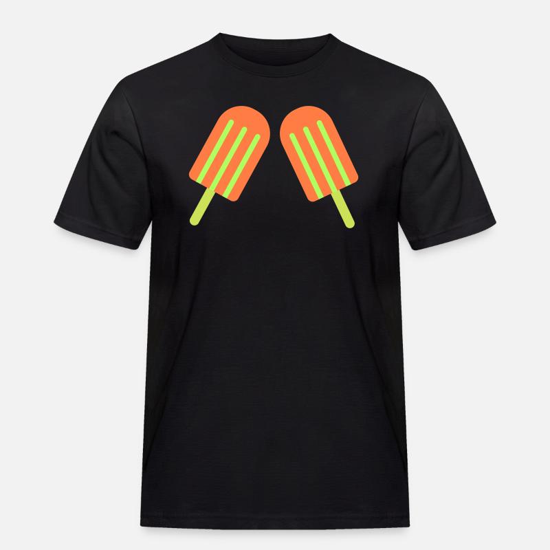 eis eiscreme 2 - Männer Workwear T-Shirt - Schwarz