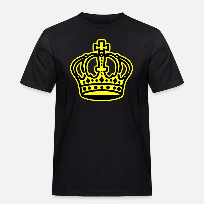 Krone Logo - Männer Workwear T-Shirt - Schwarz