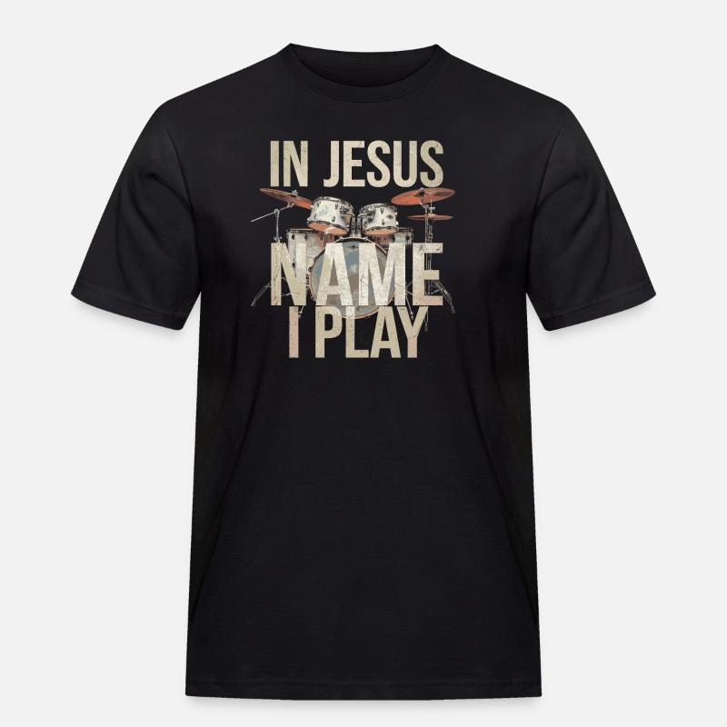 Dynamik im Lobpreis - Männer Workwear T-Shirt - Schwarz
